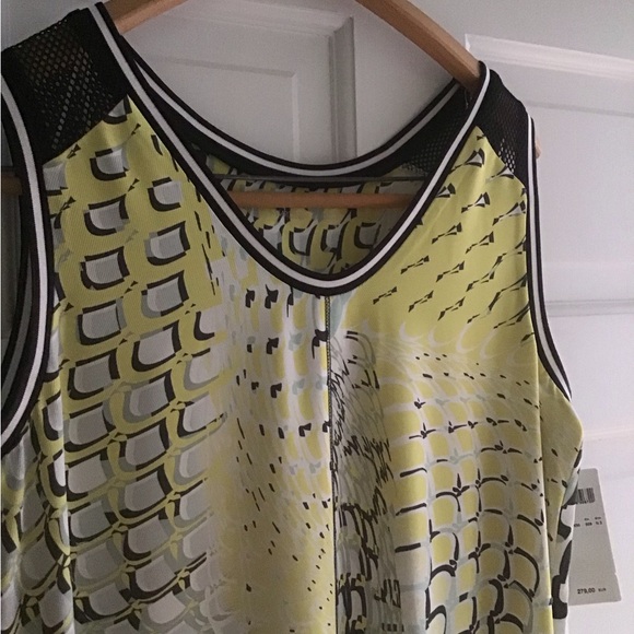 Marccain lemon with white black and splashes of robin egg blue dress - Picture 4 of 8